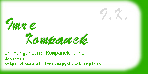imre kompanek business card